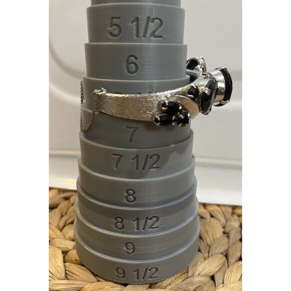 Vintage Juliana Style Silver Tone Clamper Bracelet Black Rhinestone Whimsigoth - Picture 9 of 10